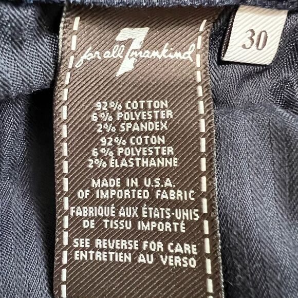 7 For All Mankind Blue The Modern Straight Leg Jean Size 30 - Picture 7 of 15